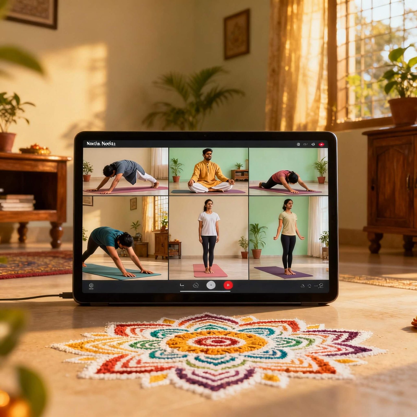 Online yoga class